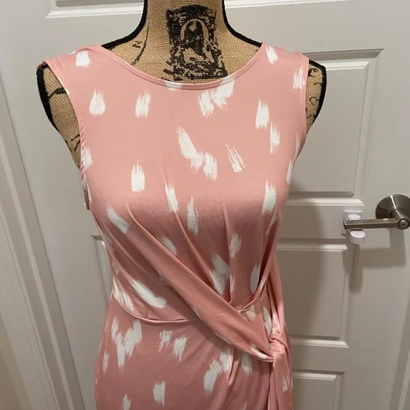 ASOS Light Pink/White Patterned Bodycon Dress size 4 - Picture 3 of 4